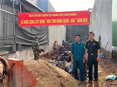Thành phố Long Khánh xây nhà “Tình nghĩa quân - dân”