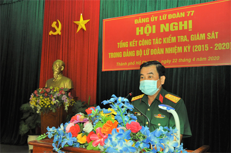 Đảng ủy Lữ đoàn 77 tổng kết công tác kiểm tra, giám sát trong Đảng bộ Lữ đoàn nhiệm kỳ 2015-2020