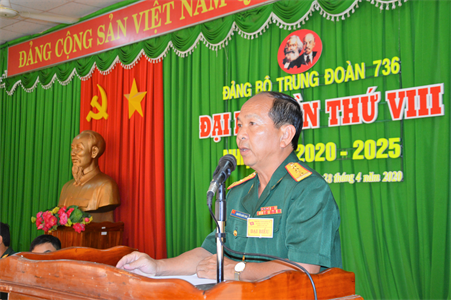 Đại hội Đảng bộ Trung đoàn 736, Bộ CHQS tỉnh Bình Phước nhiệm kỳ  2020-2025
