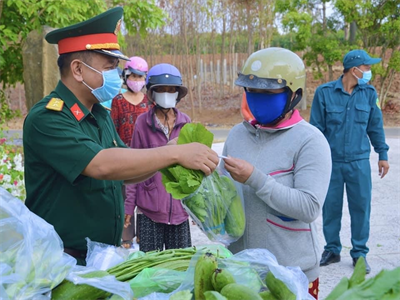 Bộ CHQS tỉnh Bà Rịa - Vũng Tàu khai trương “Siêu thị rau sạch 0 đồng” đợt 2