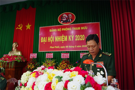 Tổ chức thành công Đại hội điểm Đảng bộ Phòng Tham mưu, Bộ đội Biên phòng tỉnh Bình Thuận