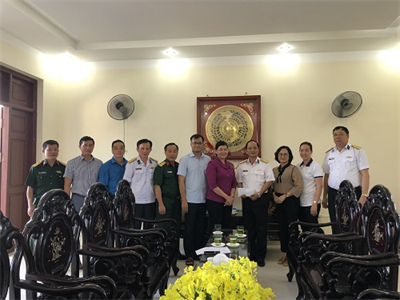 Ban CHQS Quận 1 thăm, động viên chiến sĩ mới tại Lữ đoàn 957, Vùng 4 Hải quân