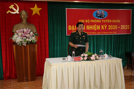 Chi bộ Phòng Tuyên huấn đại hội nhiệm kỳ 2020 – 2025