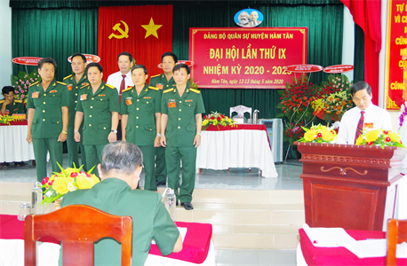 Đại hội Đảng bộ Quân sự huyện Hàm Tân, tỉnh Bình Thuận