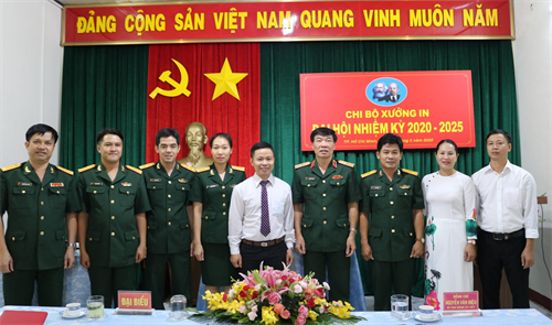 Đại hội Chi bộ Xưởng in Cục Chính trị Quân khu 7 nhiệm kỳ 2020-2025