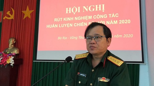 Bộ CHQS tỉnh BR-VT rút kinh nghiệm huấn luyện chiến sĩ mới năm 2020