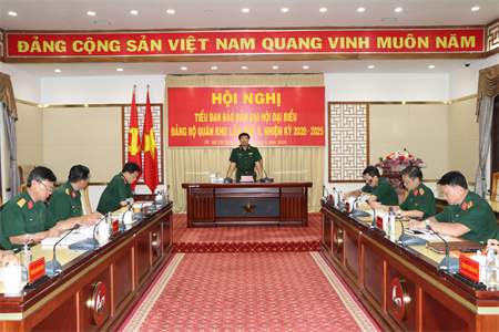 Hội nghị Tiểu ban bảo đảm Đại hội đại biểu Đảng bộ Quân khu lần thứ X, nhiệm kỳ 2020-2025.