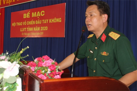 Bộ CHQS tỉnh Tây Ninh bế mạc hội thao võ tay không trong LLVT tỉnh