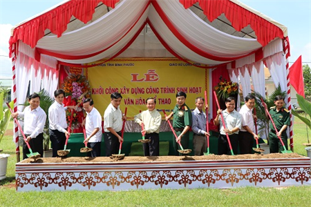 Khởi công xây dựng công trình sinh hoạt văn hóa, thể thao tại Giáo xứ Long Điền, tỉnh Bình Phước