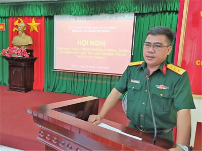 Quận 1 sinh hoạt chính trị tư tưởng, phòng, chống vi phạm pháp luật, kỷ luật nghiêm trọng