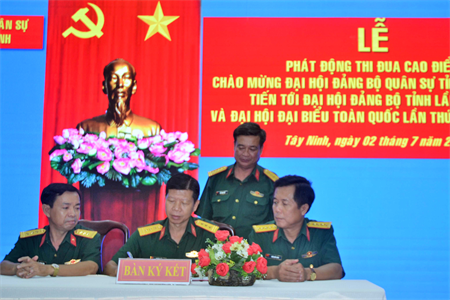 Bộ CHQS tỉnh Tây Ninh phát động thi đua chào mừng Đại hội Đảng bộ Quân sự tỉnh