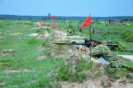 Tỉnh Bình Phước diễn tập có bắn đạn thật cấp trung đội bộ binh