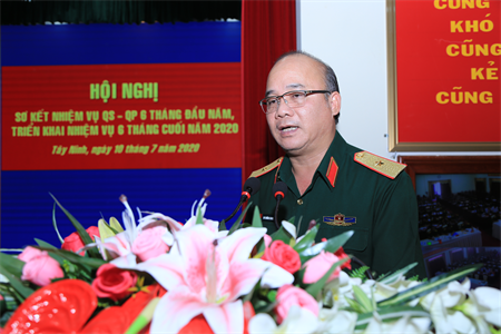 Bộ CHQS tỉnh Tây Ninh sơ kết nhiệm quân sự quốc phòng địa phương 6 tháng đầu năm 2020