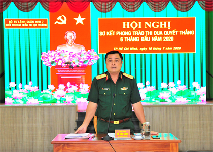 Khối thi đua Quân sự địa phương LLVT Quân Khu 7 sơ kết phong trào thi đua Quyết thắng 6  tháng đầu năm 2020