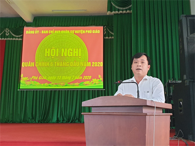 Ban CHQS Phú Giáo, tỉnh Bình Dương triển khai nhiệm vụ 6 tháng cuối năm 2020