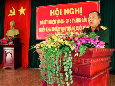 Ban CHQS huyện Tân Châu sơ kết nhiệm quân sự, quốc phòng 6 tháng đầu năm 2020
