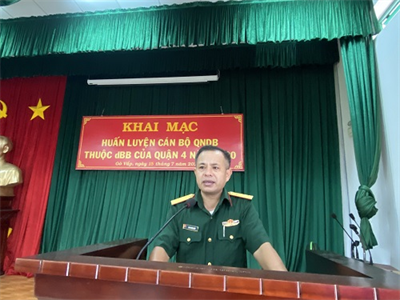 Quận 4: Khai mạc huấn luyện quân nhân dự bị năm 2020