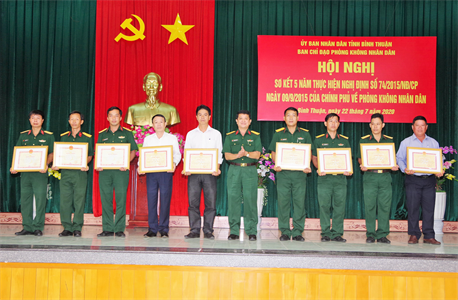 Tỉnh Bình Thuận tổng kết 5 năm công tác Phòng không Nhân dân