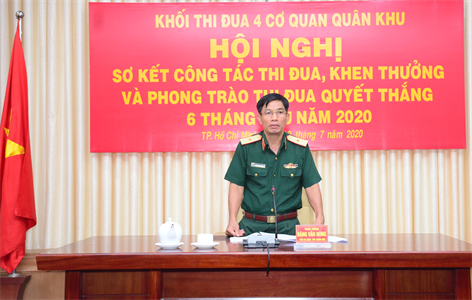 Khối thi đua 4 cơ quan Quân khu sơ kết 6 tháng đầu năm 2020