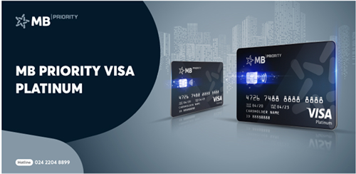 Ra mắt thẻ tín dụng quốc tế MB Priority Visa Platinum