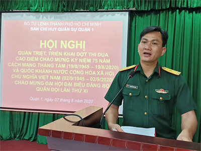 LLVT Quận 1 thi đua cao điểm “Dân chủ, đoàn kết, trí tuệ, quyết thắng”