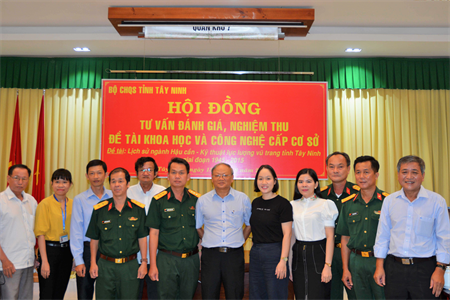 Bộ CHQS tỉnh Tây Ninh nghiệm thu đề tài khoa học lịch sử Hậu cần – Kỹ thuật