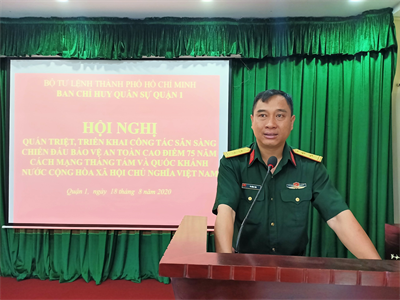 Ban Chỉ huy Quân sự Quận 1 triển khai công tác sẵn sàng chiến đấu bảo vệ an toàn cao điểm