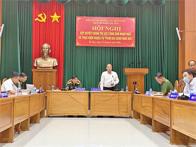 Thành phố Bà Rịa, tỉnh BR-VT xét duyệt nghĩa vụ quân sự năm 2021