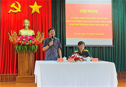 Đạ Tẻh triển khai công tác tuyển đảng viên nhập ngũ