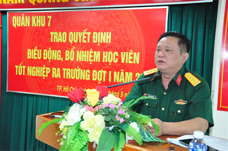 Quân khu 7 điều động bổ nhiệm học viên ra trường đợt 1 năm 2020