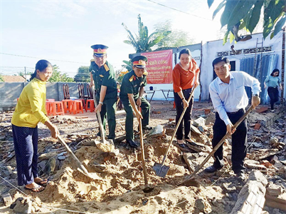 Ban CHQS huyện Đất Đỏ, tỉnh BR-VT khởi công xây dựng “Nhà tình nghĩa quân - dân”