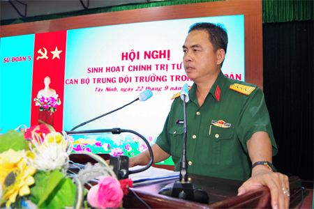 Sư đoàn 5 sinh hoạt chính trị tư tưởng đối với cán bộ Trung đội trưởng