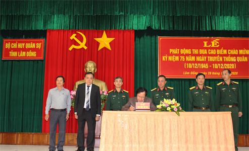 Bộ Chỉ huy Quân sự tỉnh Lâm Đồng phát động đợt thi đua cao điểm