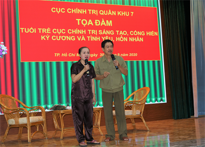 Toạ đàm “Tuổi trẻ Cục Chính trị sáng tạo, cống hiến, kỷ cương và tình yêu, hôn nhân”