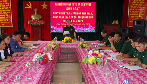 LLVT thị xã Kiến Tường sinh hoạt ngày Chính trị, văn hóa tinh thần