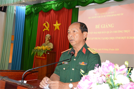 Bộ CHQS tỉnh Bình Phước bế giảng huấn luyện Đại đội dân quân thường trực đợt 2/2020