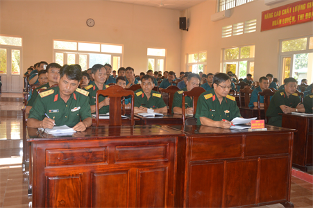 Bộ CHQS tỉnh Bình Phước tập huấn cán bộ xã, phường, thị trấn