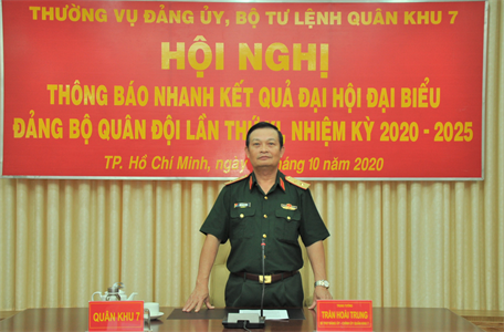 Thường vụ Đảng ủy, Bộ Tư lệnh Quân khu thông báo nhanh kết quả Đại hội đại biểu Đảng bộ Quân đội lần thứ XI