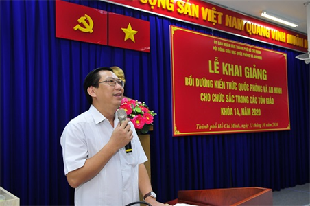 80 chức sắc các tôn giáo tham gia lớp bồi dưỡng kiến thức QP-AN