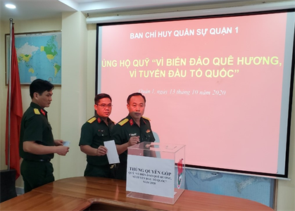 Ban CHQS Quận 1 ủng hộ Quỹ “Vì biển đảo quê hương – Vì tuyến đầu Tổ quốc”