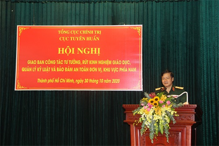 Giao ban công tác tư tưởng, rút kinh nghiệm giáo dục, quản lý kỷ luật và bảo đảm an toàn đơn vị khu vực phía Nam