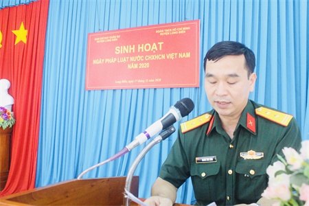 Ban CHQS huyện Long Điền sinh hoạt “Ngày Pháp luật”