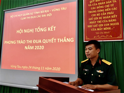 Cụm thi đua các Đại đội Bộ CHQS tỉnh BR – VT tổng kết phong trào thi đua