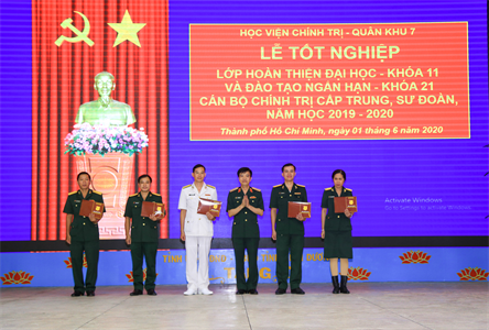 "Lớp Học viện Chính trị" ở Trường Quân sự Quân khu 7