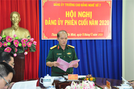 Trường Cao đẳng nghề số 7 ra nghị quyết lãnh đạo thực hiện nhiệm vụ năm 2021