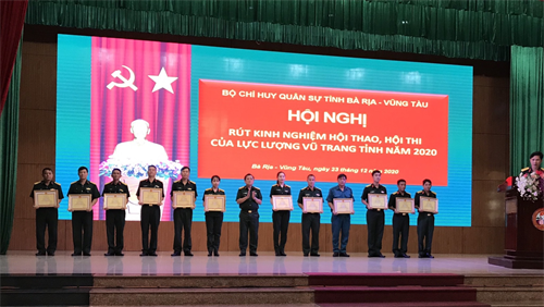 Bộ CHQS Bà Rịa - Vũng Tàu rút kinh nghiệm hội thao, hội thi của LLVT tỉnh năm 2020