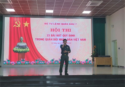 Thị xã Tân Uyên, tỉnh Bình Dương thi 15 bài hát quy định trong Quân đội Nhân dân Việt Nam