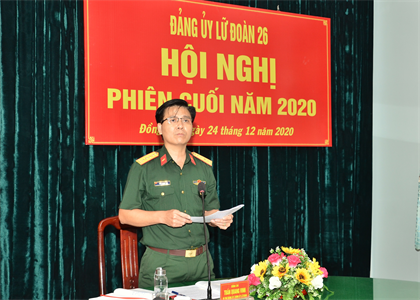 Đảng ủy Lữ đoàn 26: Hội nghị phiên cuối năm 2020