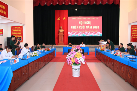 Đảng ủy Quân sự tỉnh Long An tổ chức hội nghị phiên cuối năm 2020