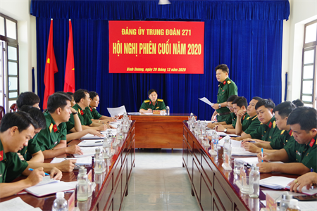 Đảng ủy Trung đoàn 271, Sư đoàn 5 hội nghị phiên cuối năm  2020